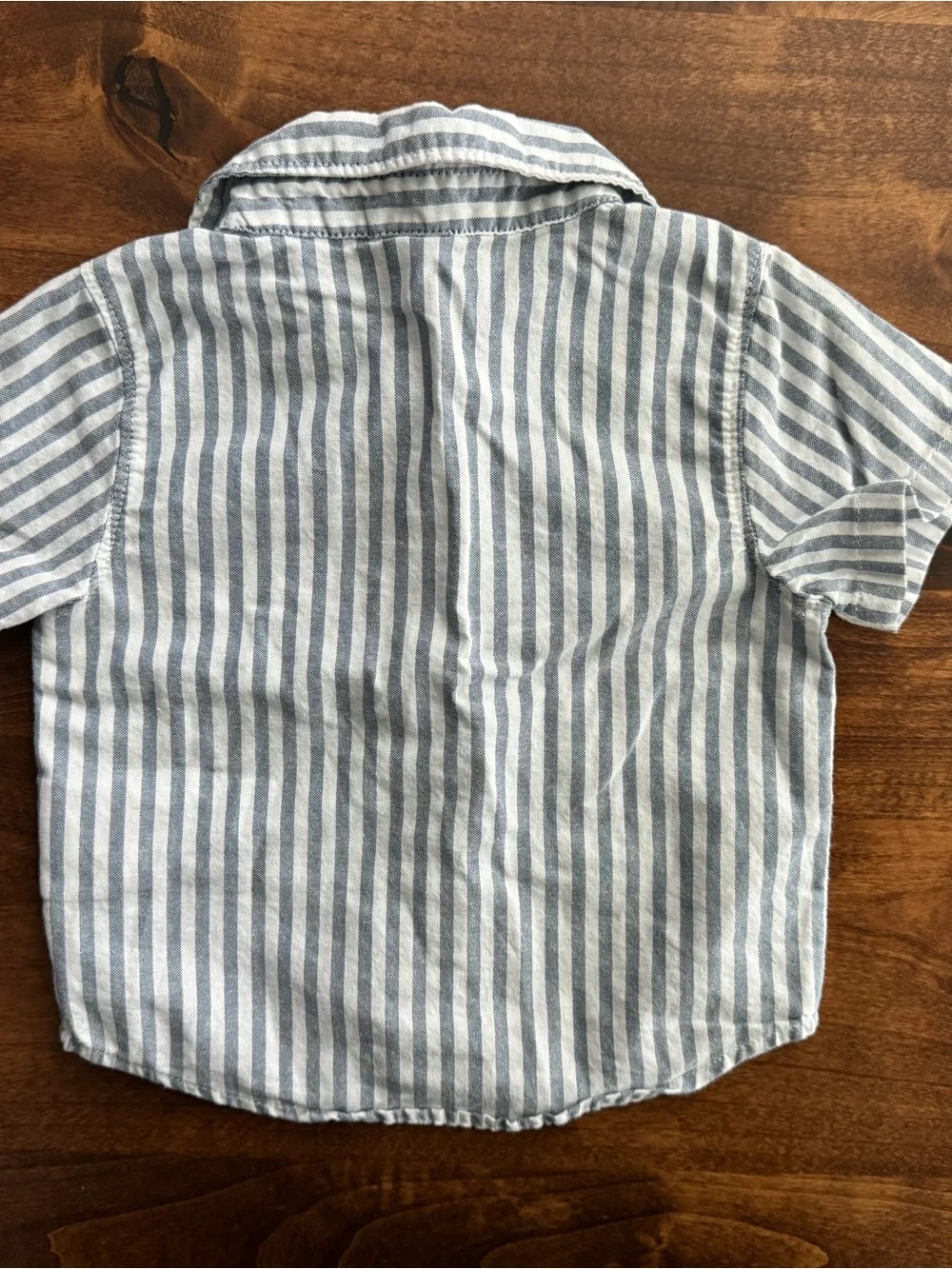 Bundle Old Navy Blue Floral & Coastal Stripe Button Down Shirts 6-12 Months